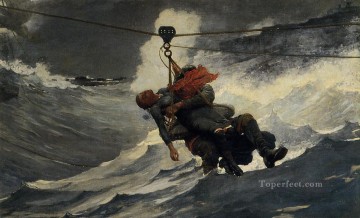  Life Arte - El pintor marino Life Line Realism Winslow Homer
